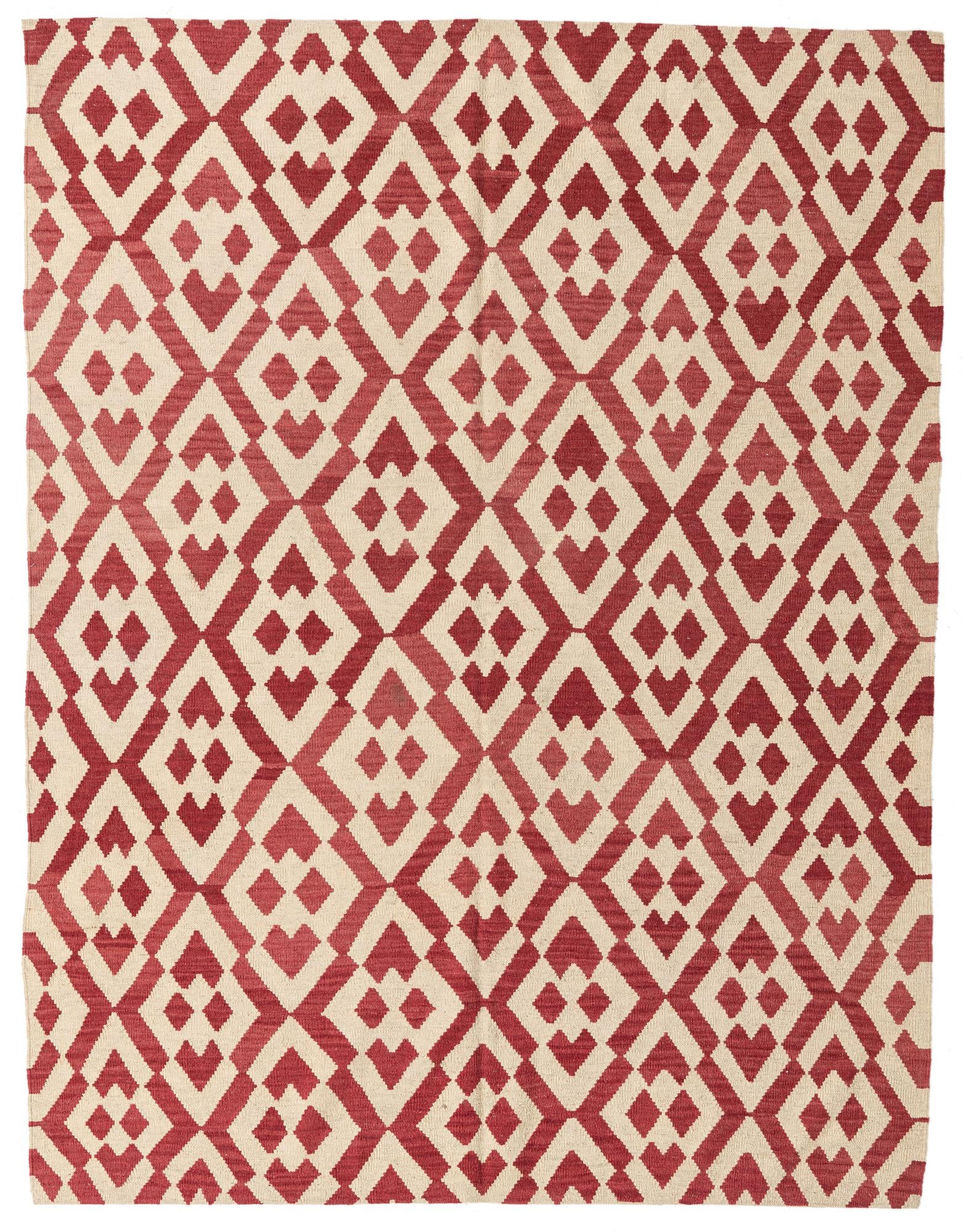 6' x 7' 9 Hand Woven Kilim Modern Wool Rug