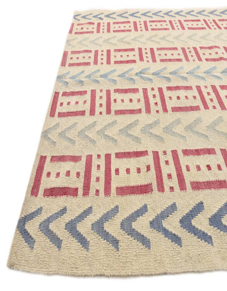 Detail image of 5' x 6' 5  Hand Woven Kilim Modern Wool Rug