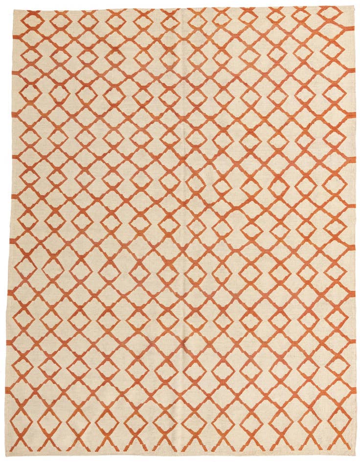Detail image of 6' 10 x 9' 8 Hand Woven Kilim Modern Wool Rug