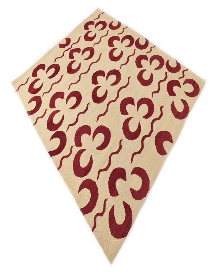 Detail image of 5' 4 x 6' 3  Hand Woven Kilim Modern Wool Rug