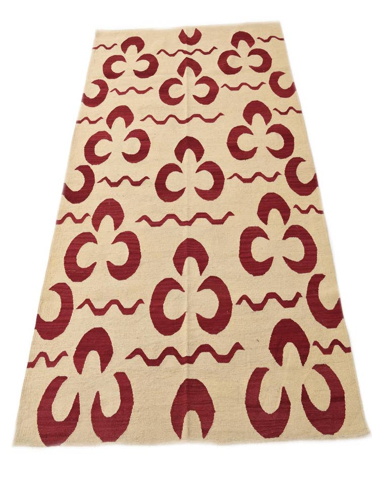 Detail image of 5' 4 x 6' 3  Hand Woven Kilim Modern Wool Rug