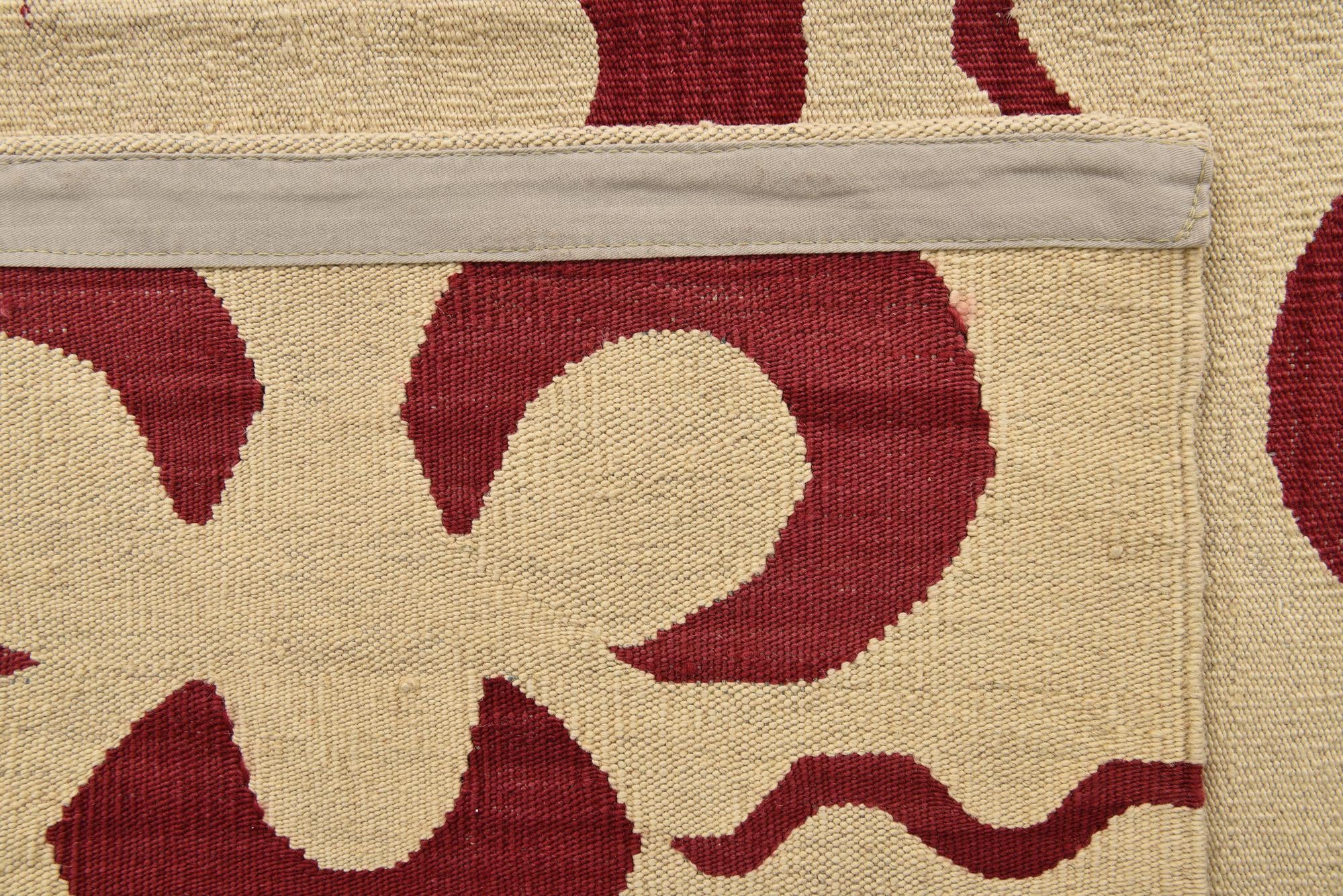5' 4 x 6' 3 Hand Woven Kilim Modern Wool Rug