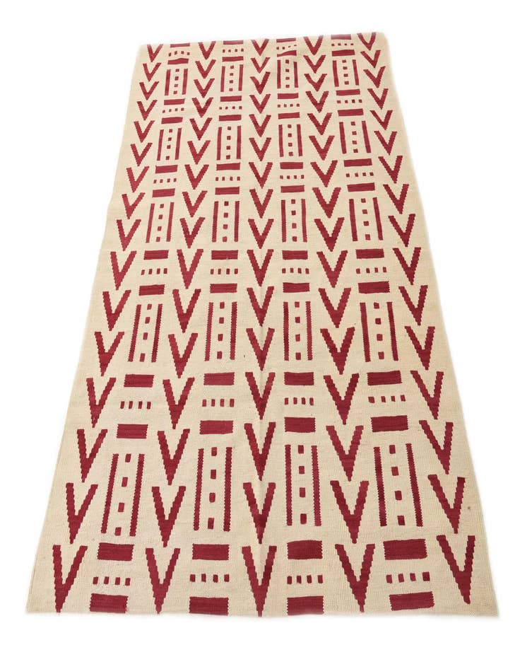 Detail image of 5' 2 x 6' 5  Hand Woven Kilim Modern Wool Rug