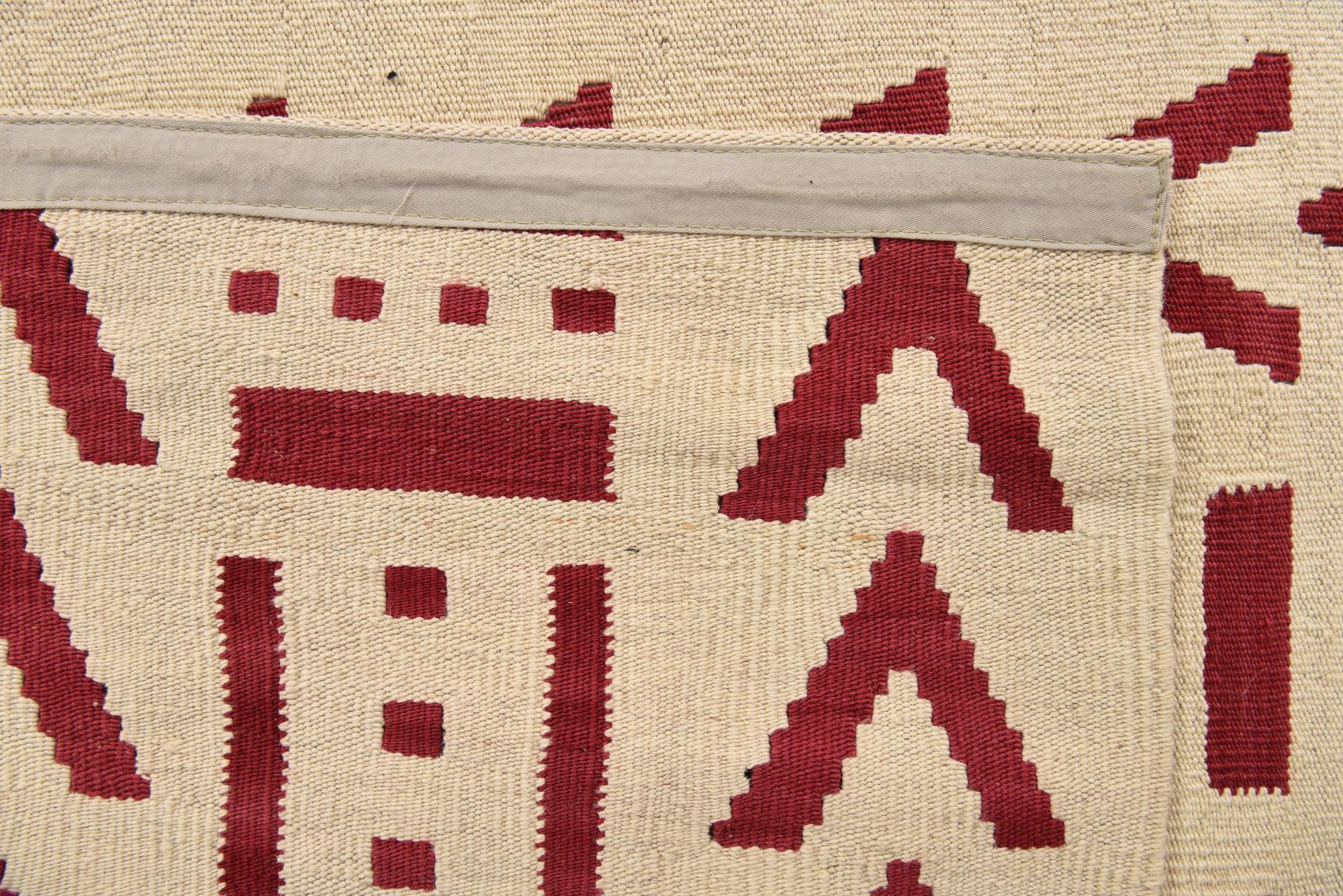 5' 2 x 6' 5 Hand Woven Kilim Modern Wool Rug