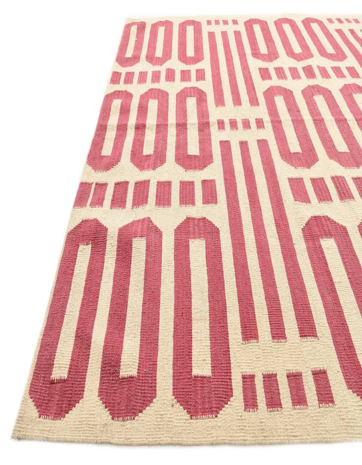 Detail image of 5' 1 x 6' 8  Hand Woven Kilim Modern Wool Rug