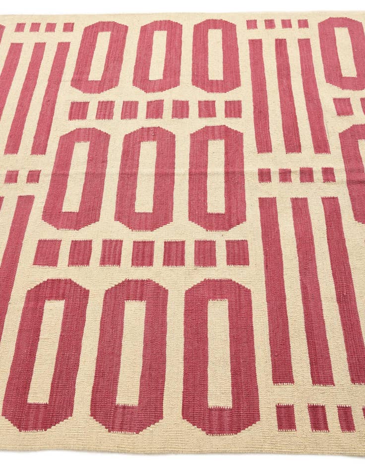 Detail image of 5' 1 x 6' 8  Hand Woven Kilim Modern Wool Rug