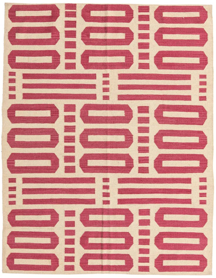 Detail image of 5' 1 x 6' 8 Hand Woven Kilim Modern Wool Rug