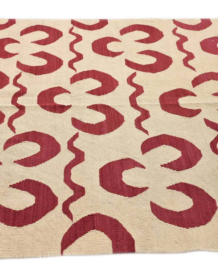 Detail image of 5' x 6' 7  Hand Woven Kilim Modern Wool Rug