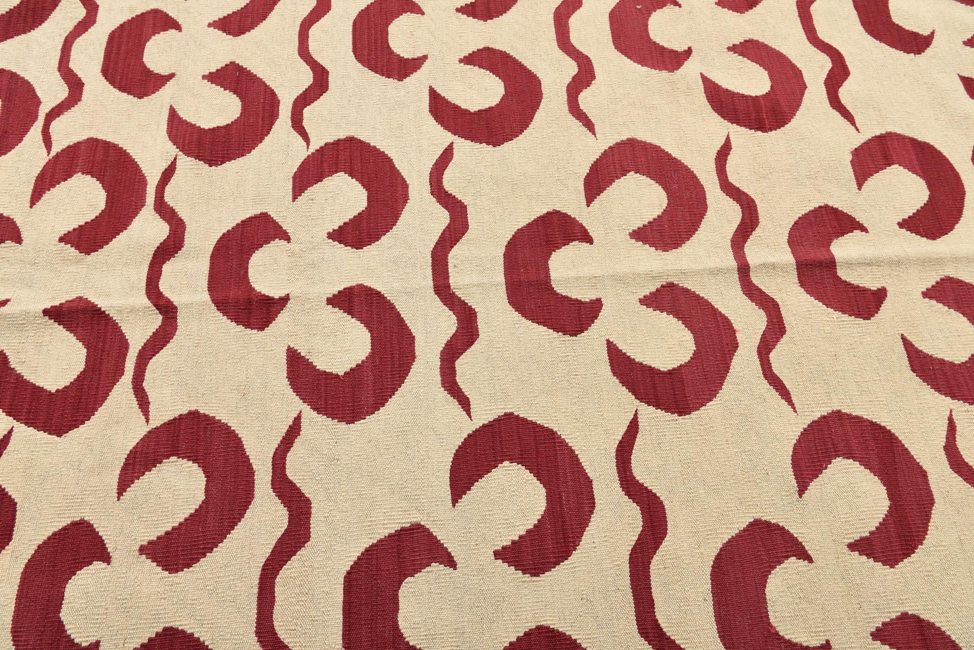 5' x 6' 7 Hand Woven Kilim Modern Wool Rug