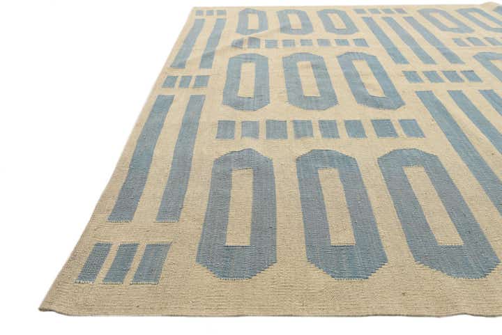 5' 7 x 7' 9 Hand Woven Kilim Modern Wool Rug