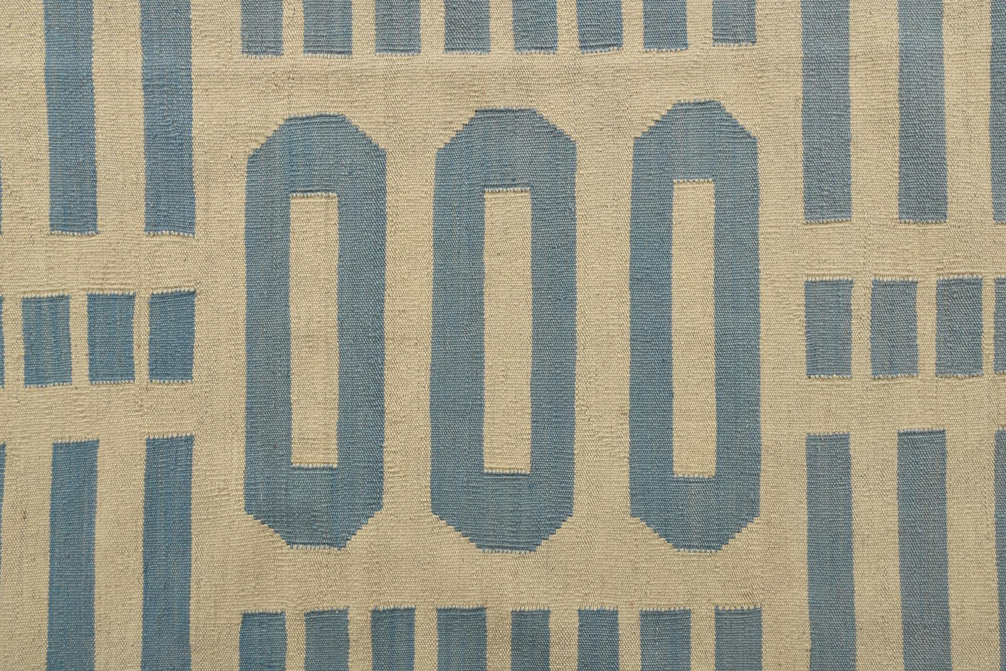 5' 7 x 7' 9 Hand Woven Kilim Modern Wool Rug