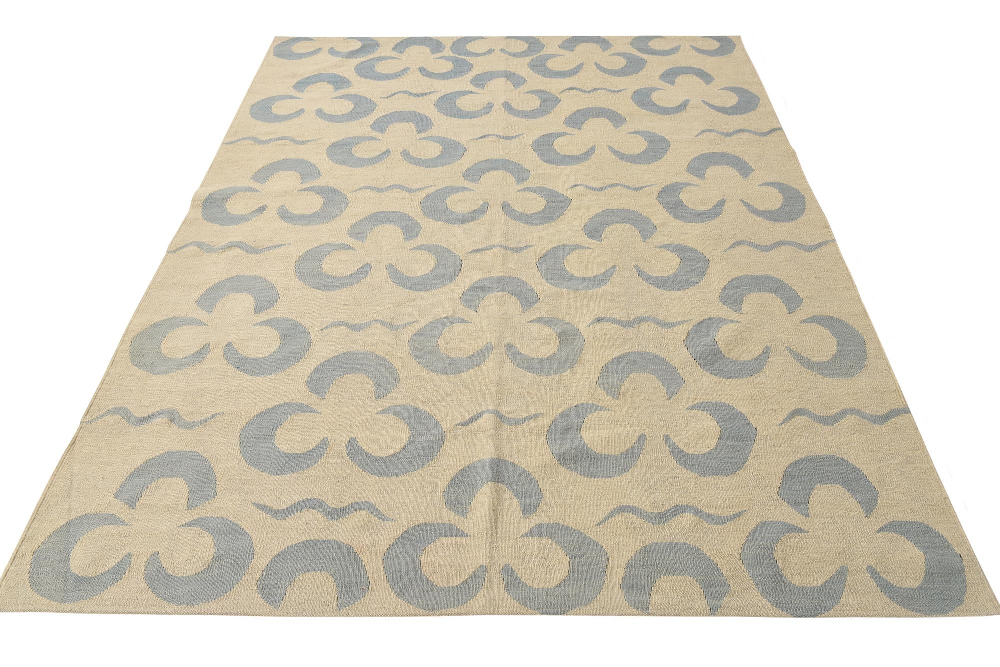 5' 10 x 7' 10 Hand Woven Kilim Modern Wool Rug