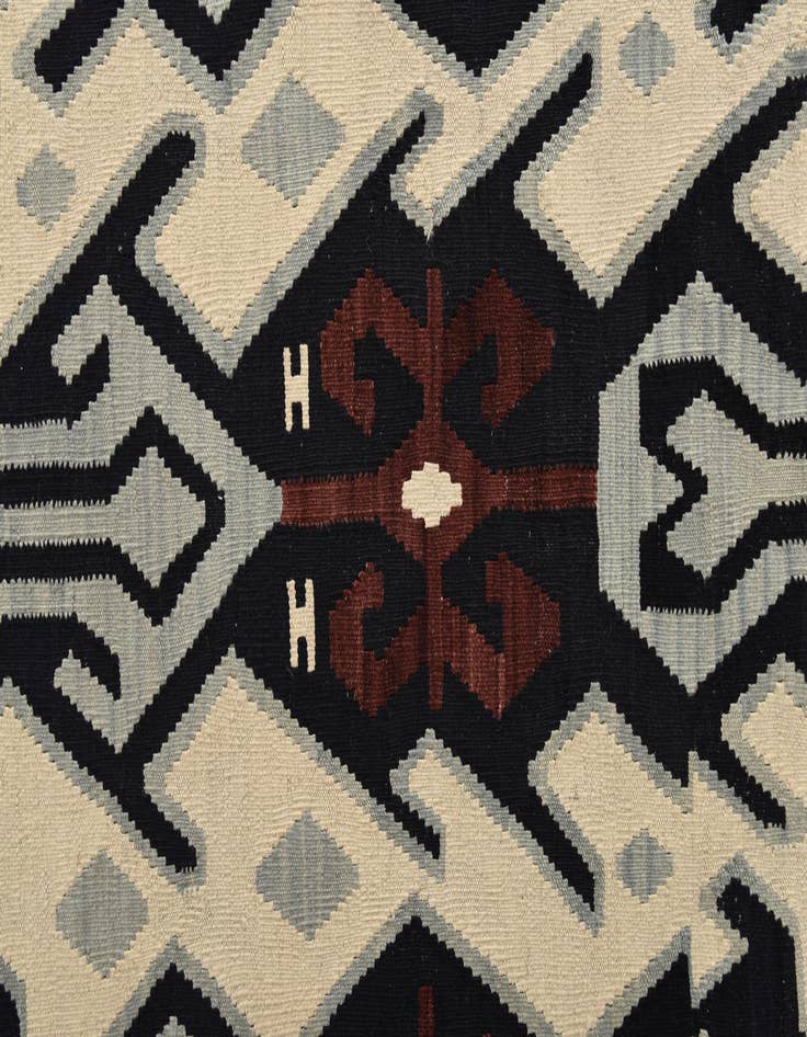 Detail image of 6' x 8'  Hand Woven Kilim Modern Wool Rug
