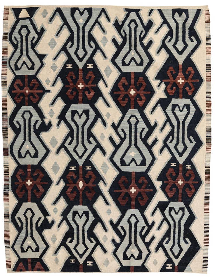 Detail image of 6' x 8' Hand Woven Kilim Modern Wool Rug