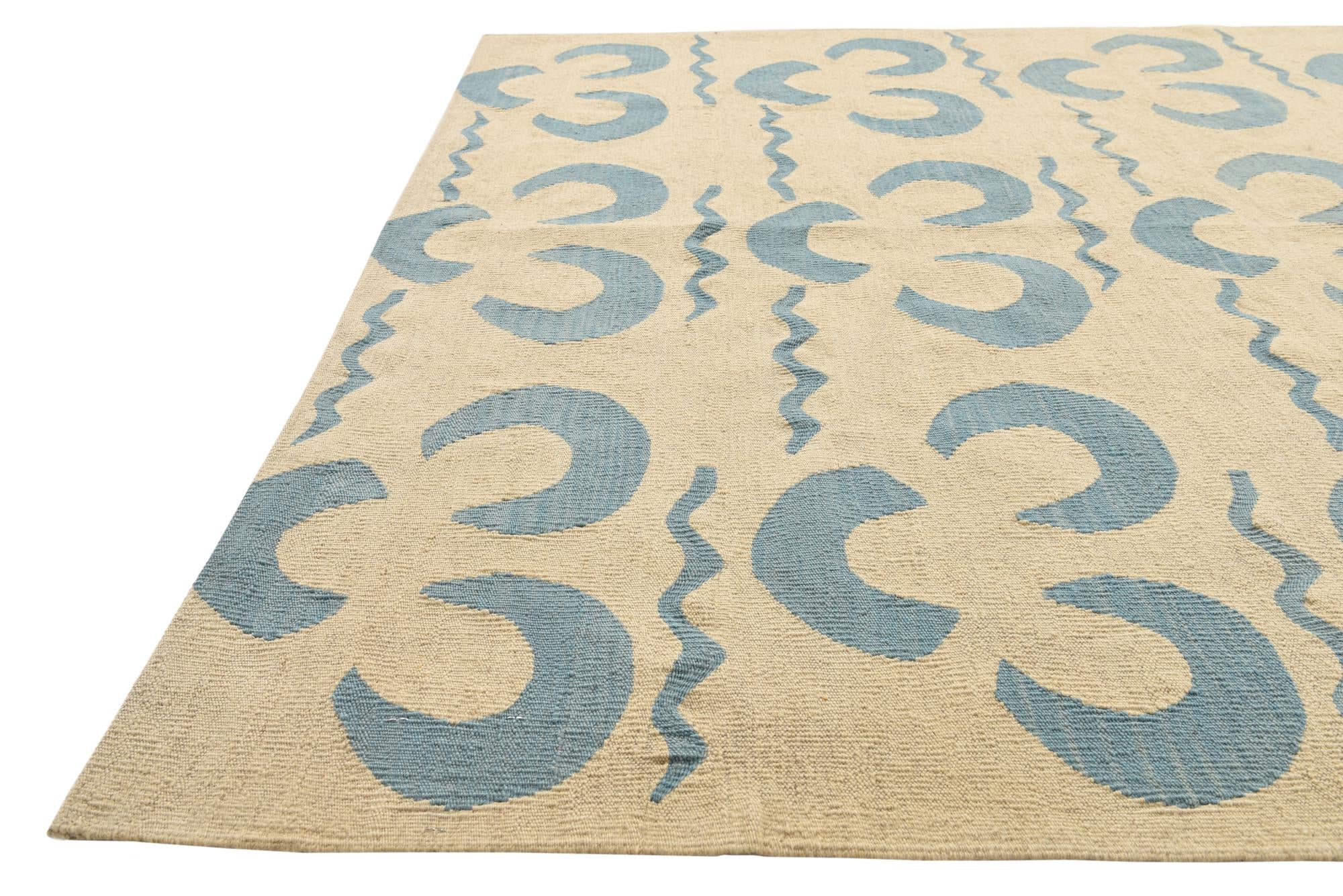 5' x 6' 7 Hand Woven Kilim Modern Wool Rug