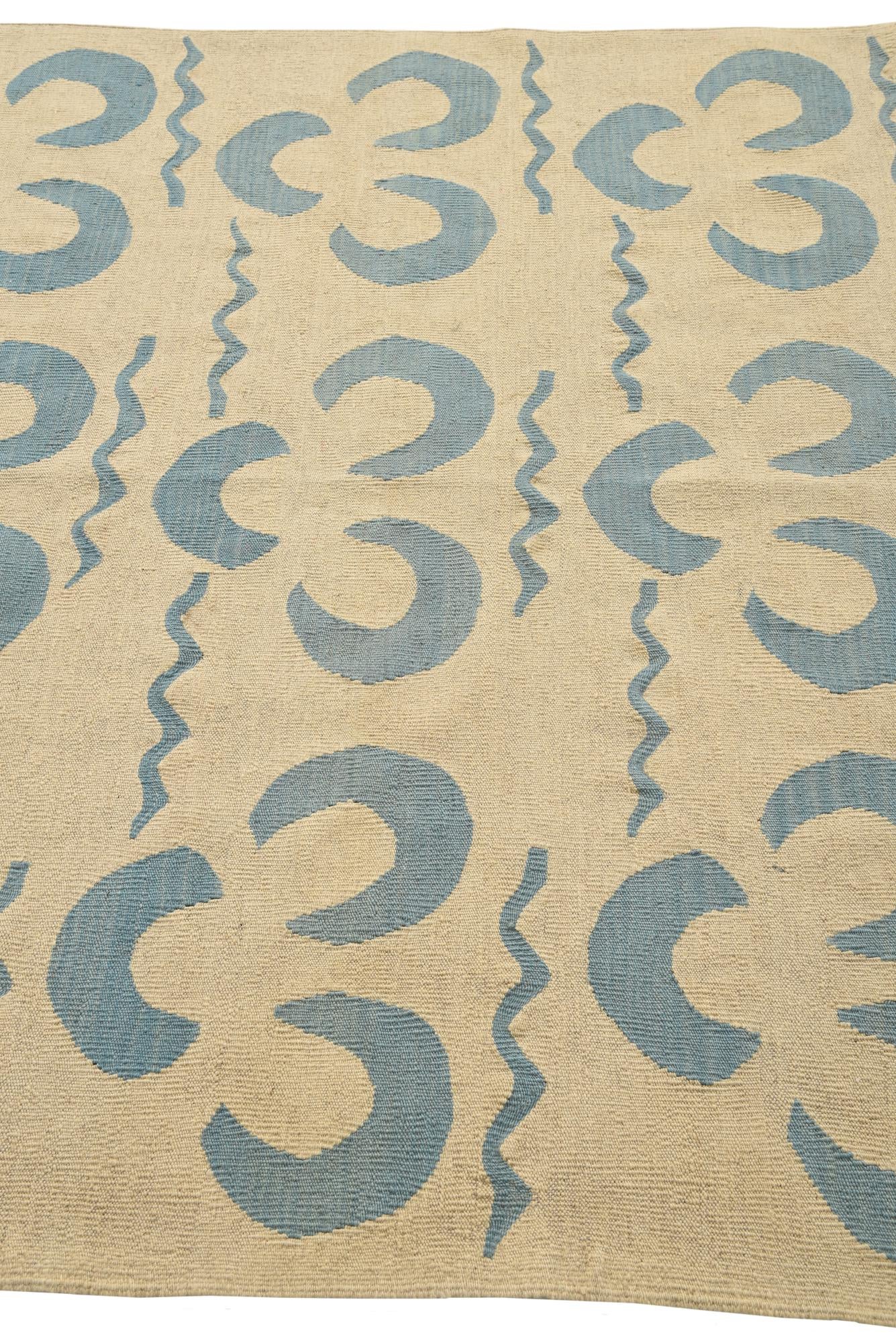 5' x 6' 7 Hand Woven Kilim Modern Wool Rug