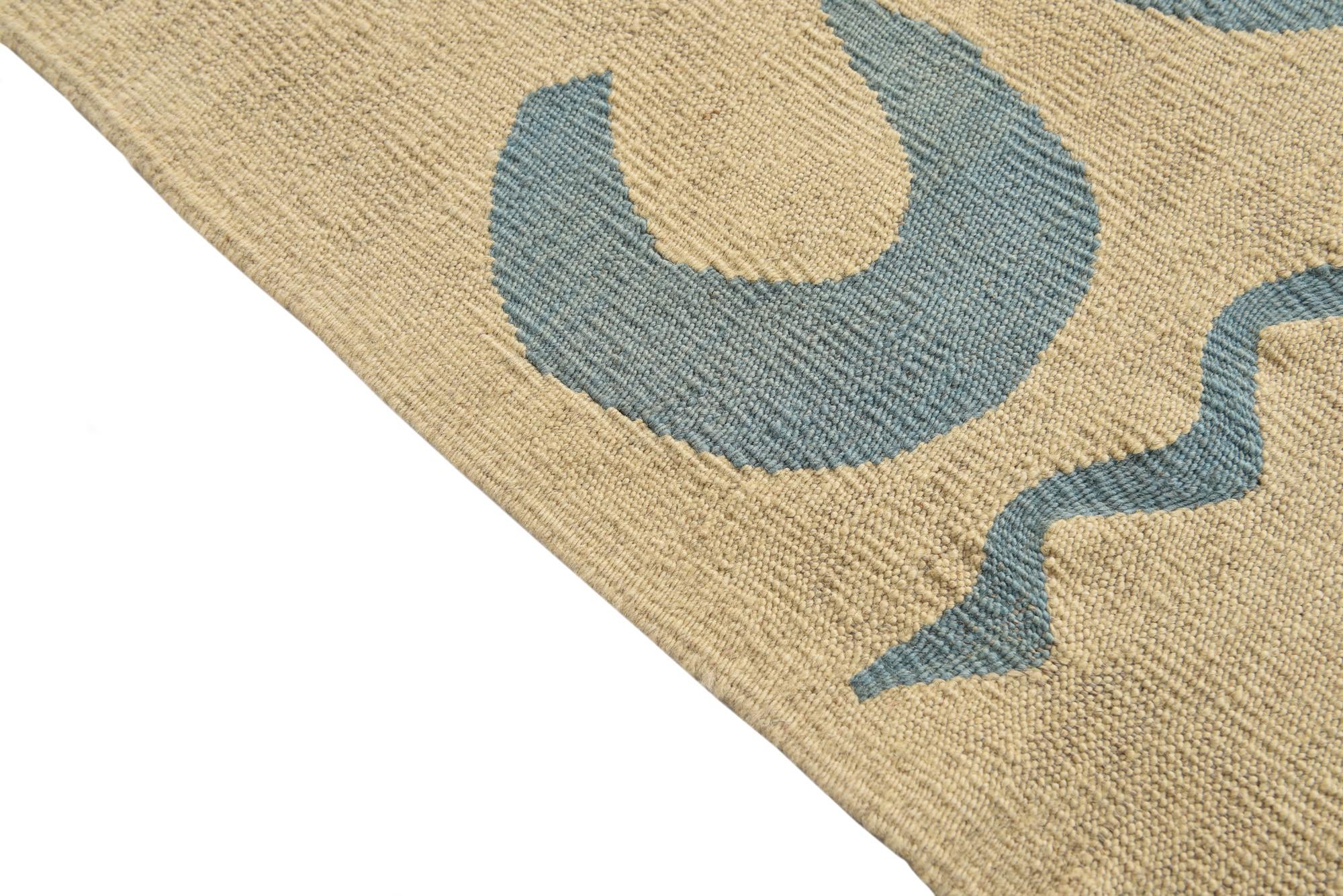 5' x 6' 7 Hand Woven Kilim Modern Wool Rug