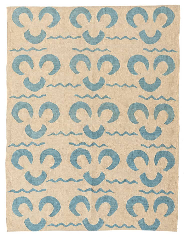 Detail image of 5' x 6' 7 Hand Woven Kilim Modern Wool Rug
