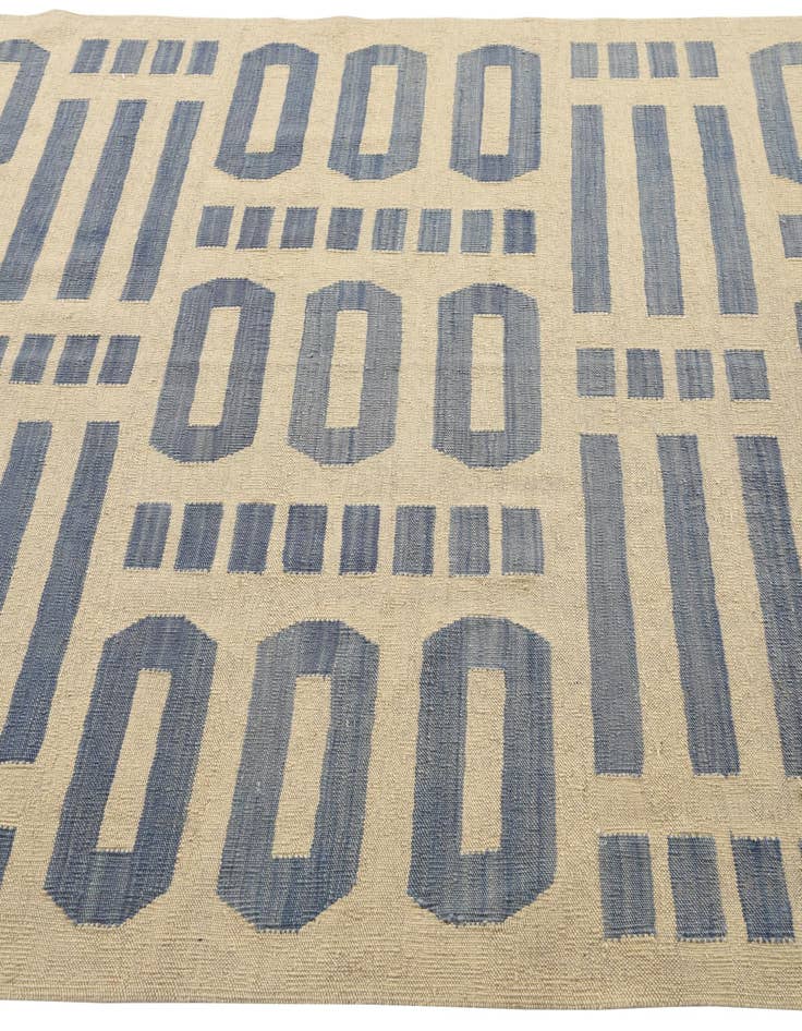 Detail image of 5' 4 x 6' 5 Hand Woven Kilim Modern Wool Rug