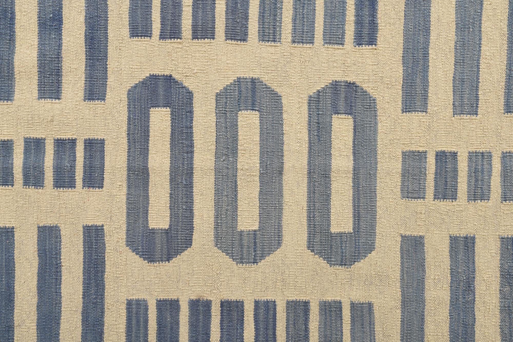 5' 4 x 6' 5 Hand Woven Kilim Modern Wool Rug