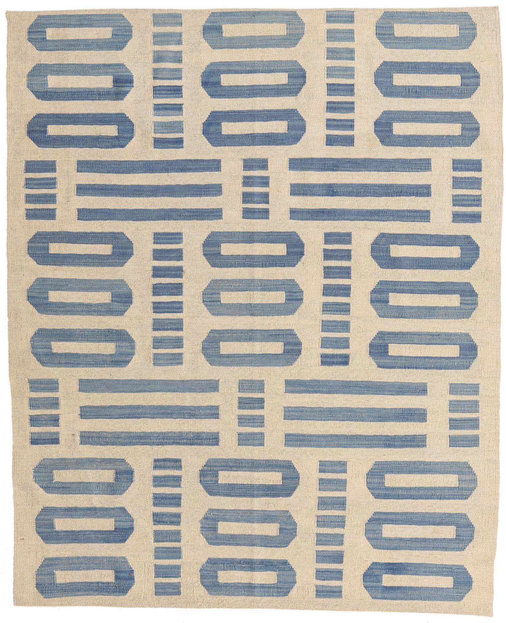 5' 4 x 6' 5 Hand Woven Kilim Modern Wool Rug