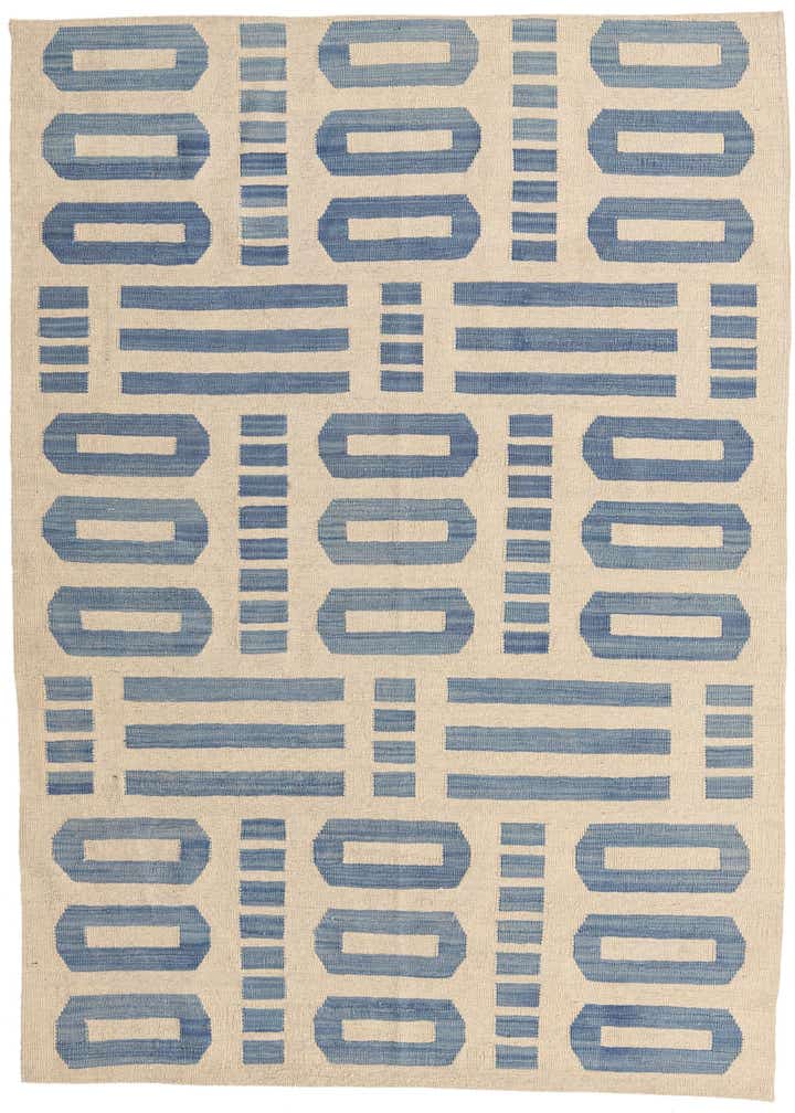 5' 4 x 6' 5 Hand Woven Kilim Modern Wool Rug