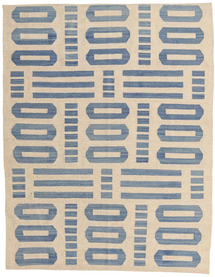 Detail image of 5' 4 x 6' 5 Hand Woven Kilim Modern Wool Rug