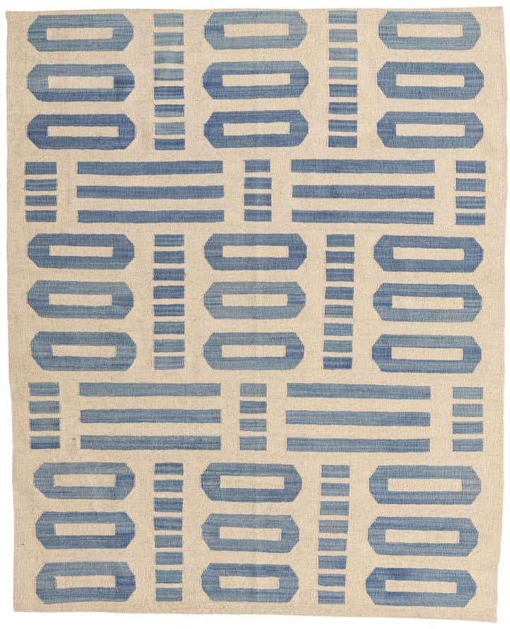 5' 4 x 6' 5 Hand Woven Kilim Modern Wool Rug