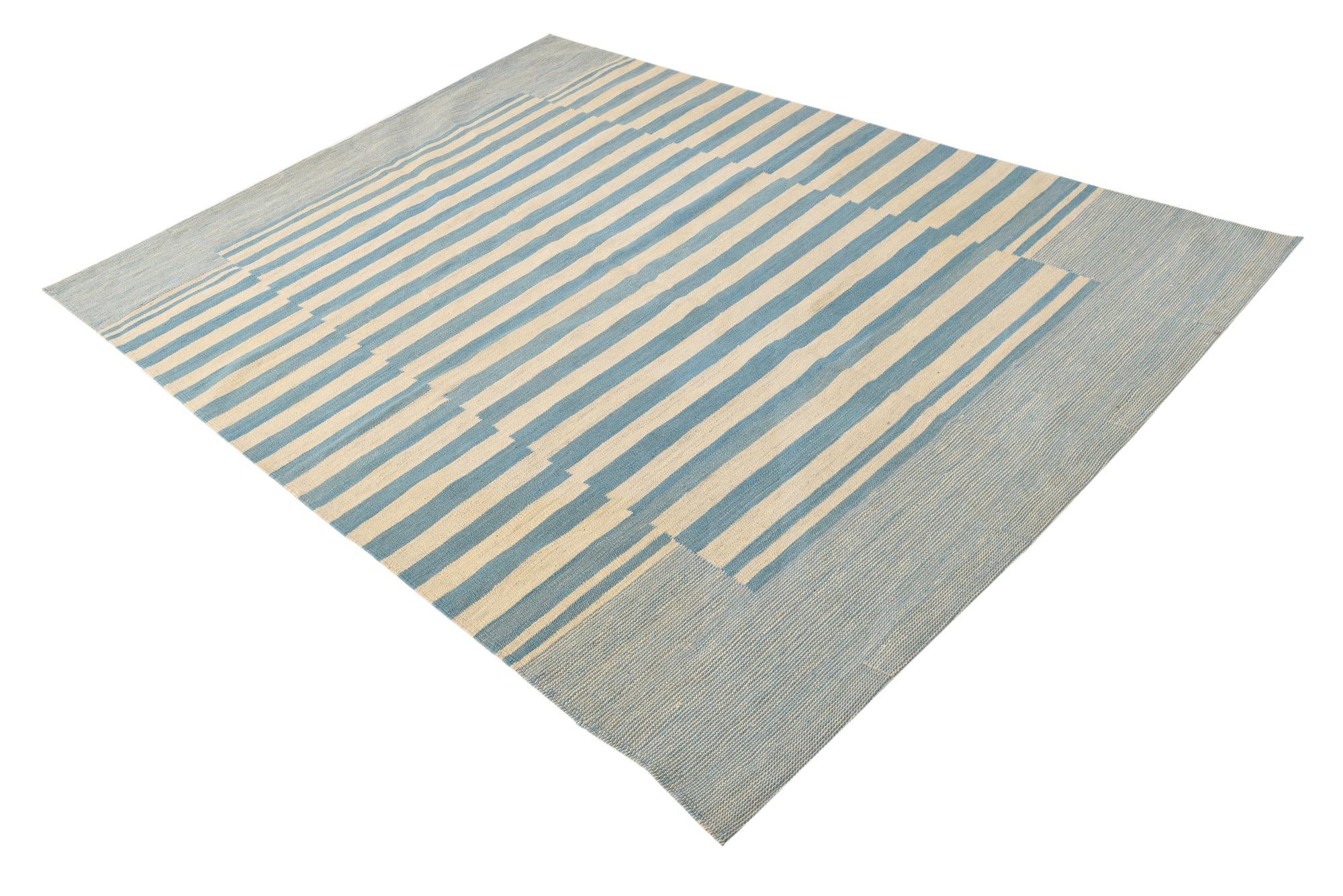 5' 8 x 7' 8 Hand Woven Kilim Modern Wool Rug