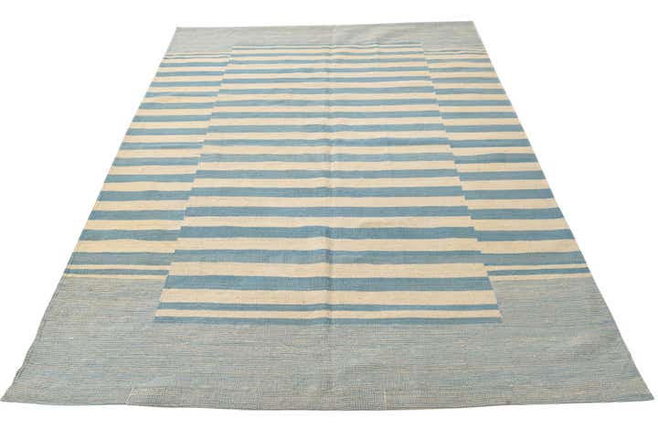 5' 8 x 7' 8 Hand Woven Kilim Modern Wool Rug