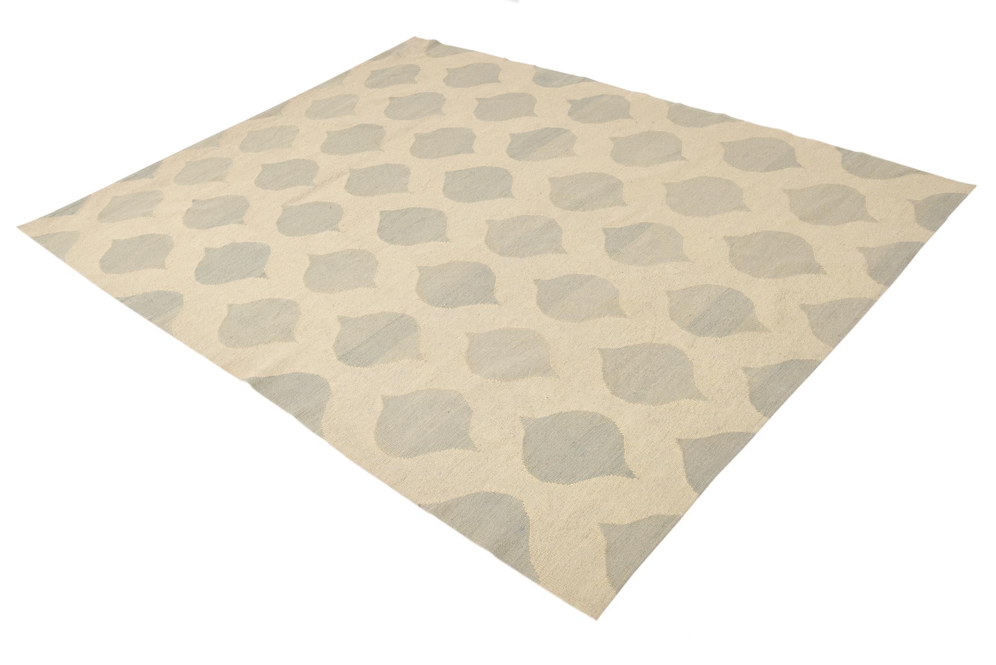 6' 3 x 8' 3 Hand Woven Kilim Modern Wool Rug