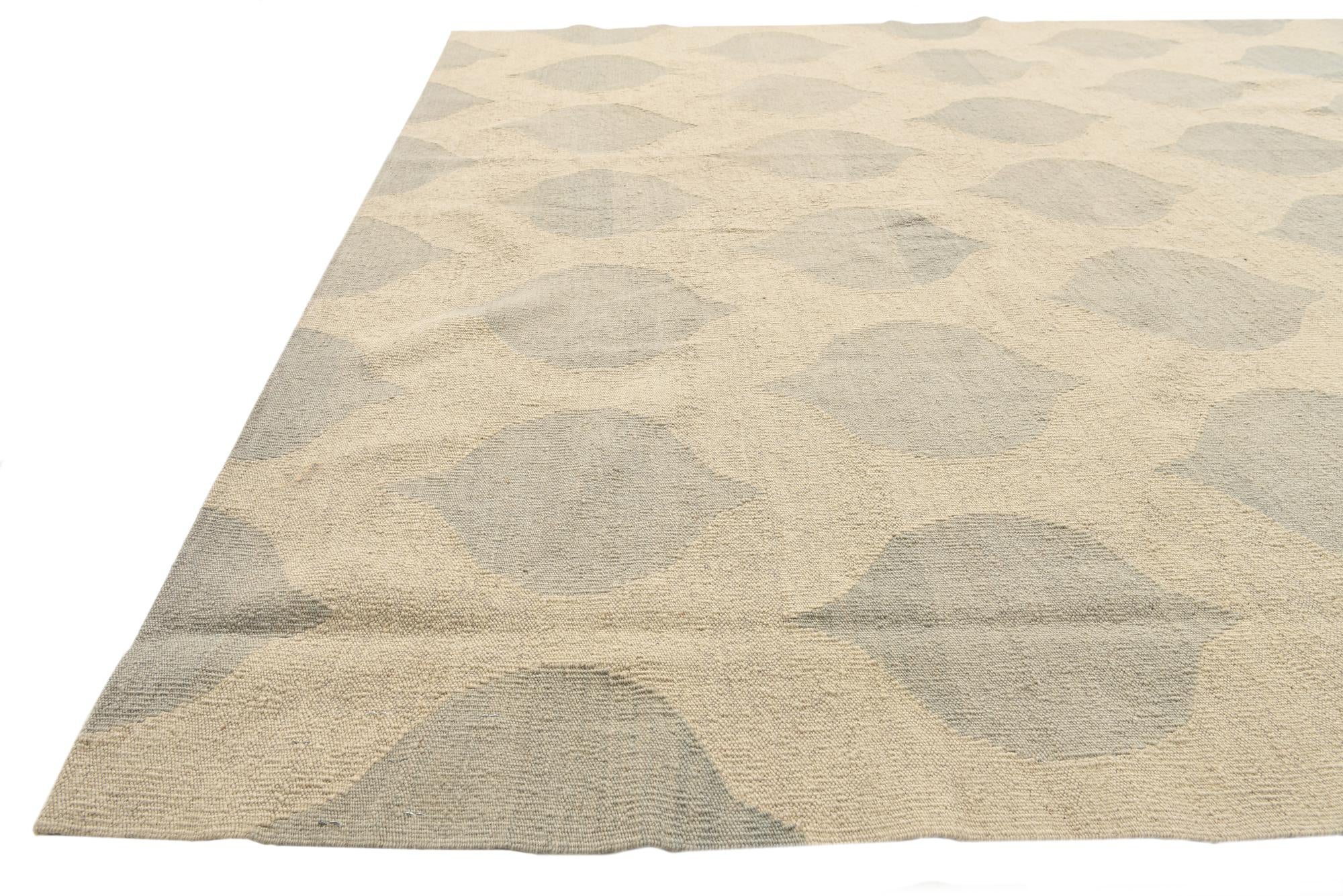 6' 3 x 8' 3 Hand Woven Kilim Modern Wool Rug