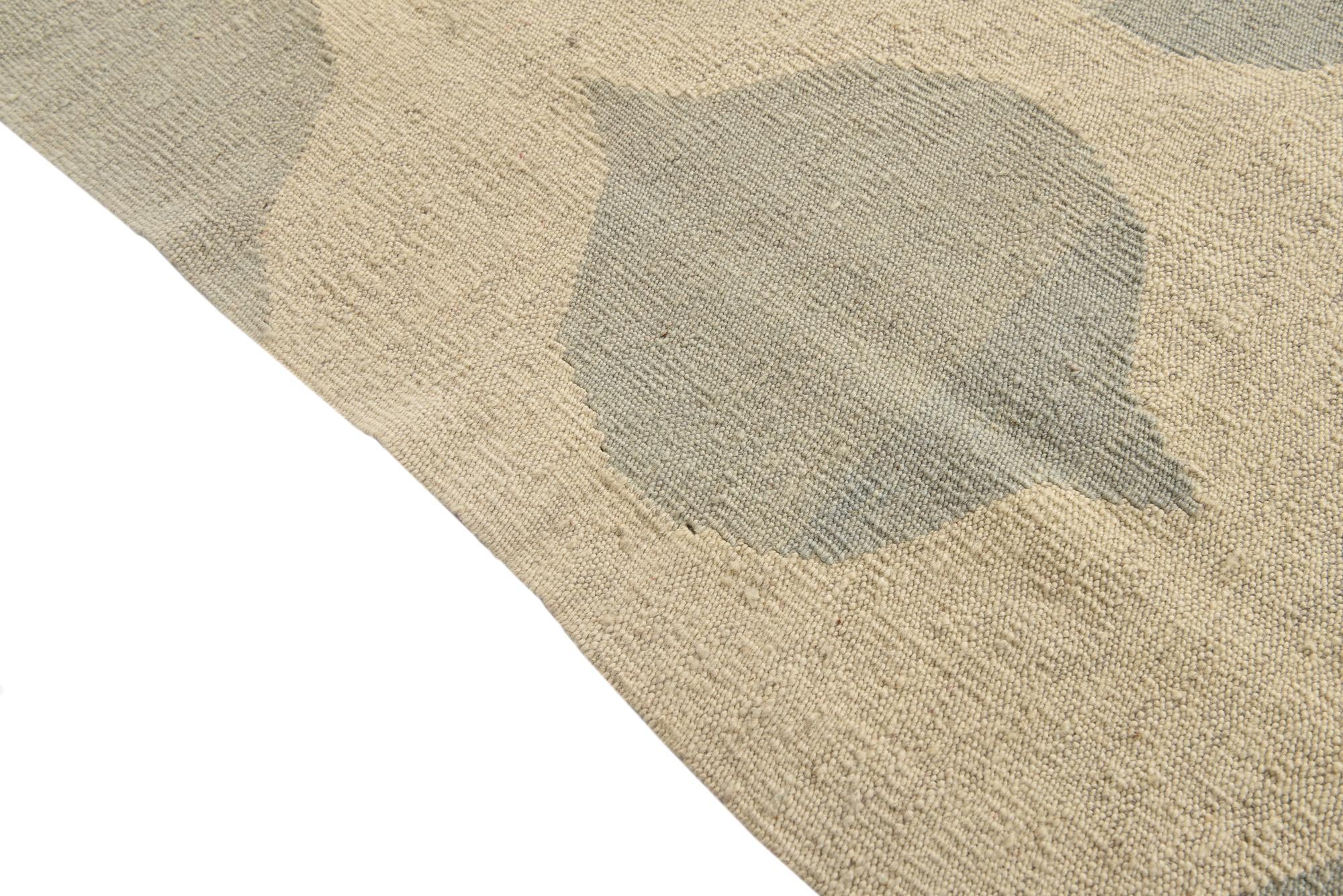 6' 3 x 8' 3 Hand Woven Kilim Modern Wool Rug