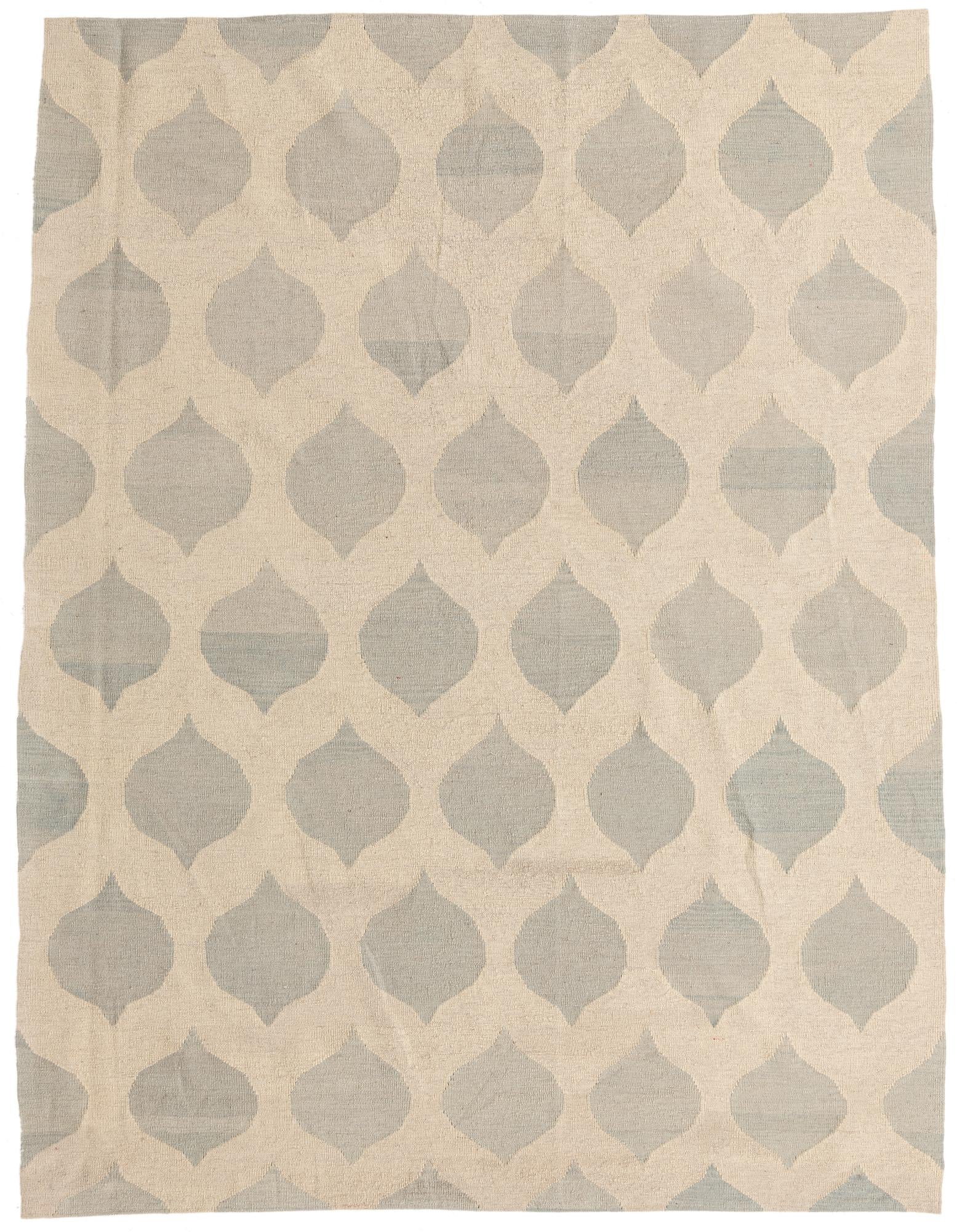 6' 3 x 8' 3 Hand Woven Kilim Modern Wool Rug