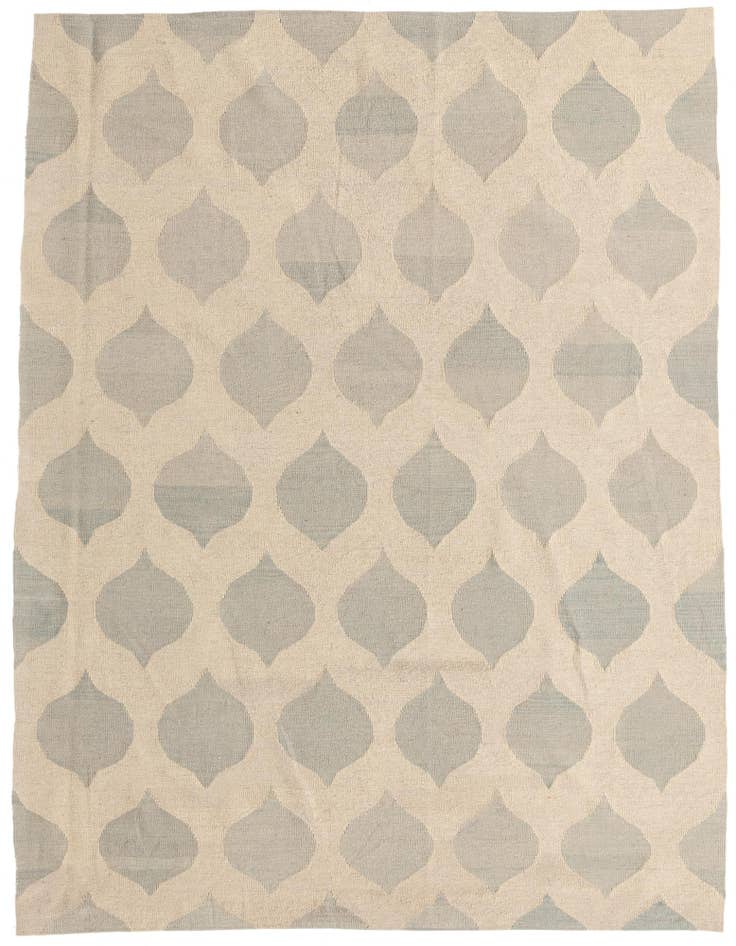 Detail image of 6' 3 x 8' 3 Hand Woven Kilim Modern Wool Rug