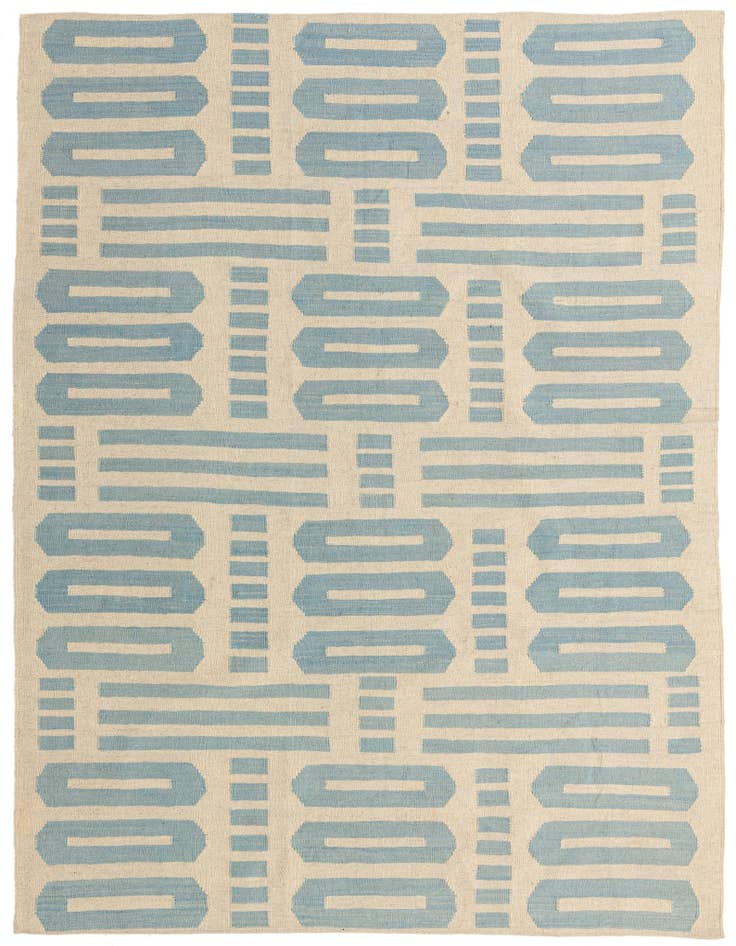 Detail image of 6' x 7' 7 Hand Woven Kilim Modern Wool Rug