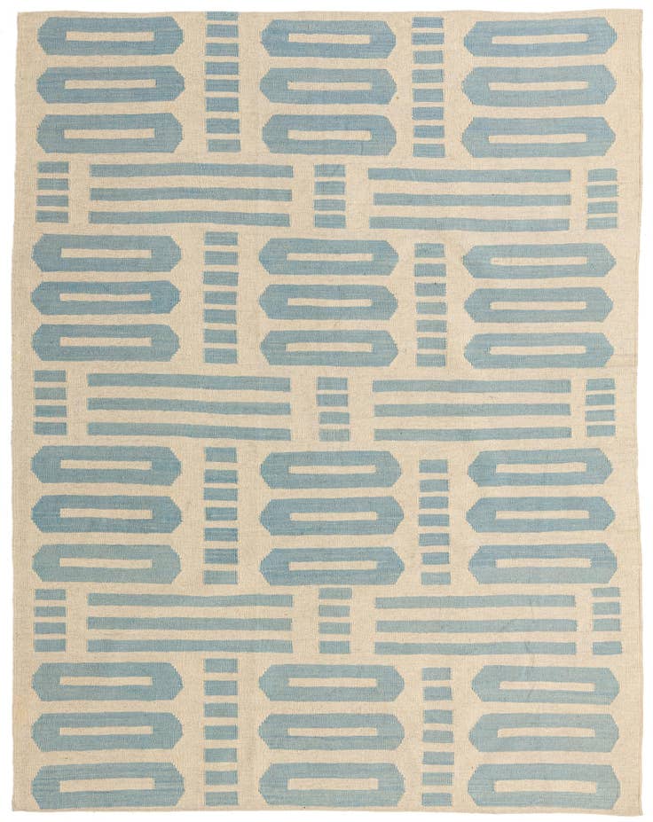 Detail image of 6' x 7' 7 Hand Woven Kilim Modern Wool Rug