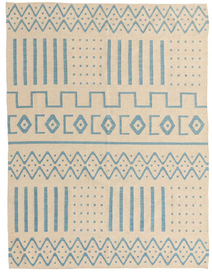 Detail image of 5' 11 x 7' 10 Hand Woven Kilim Modern Wool Rug