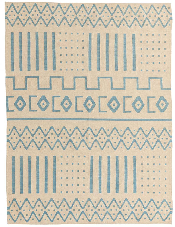 Detail image of 5' 11 x 7' 10 Hand Woven Kilim Modern Wool Rug