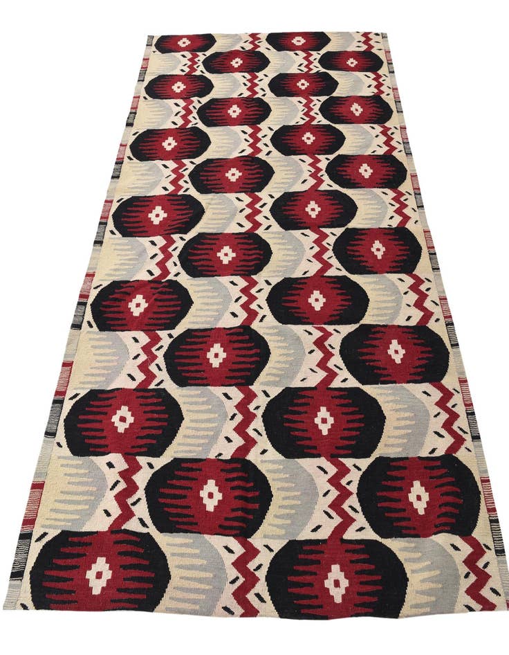 Detail image of 6' x 7' 7  Hand Woven Kilim Modern Wool Rug