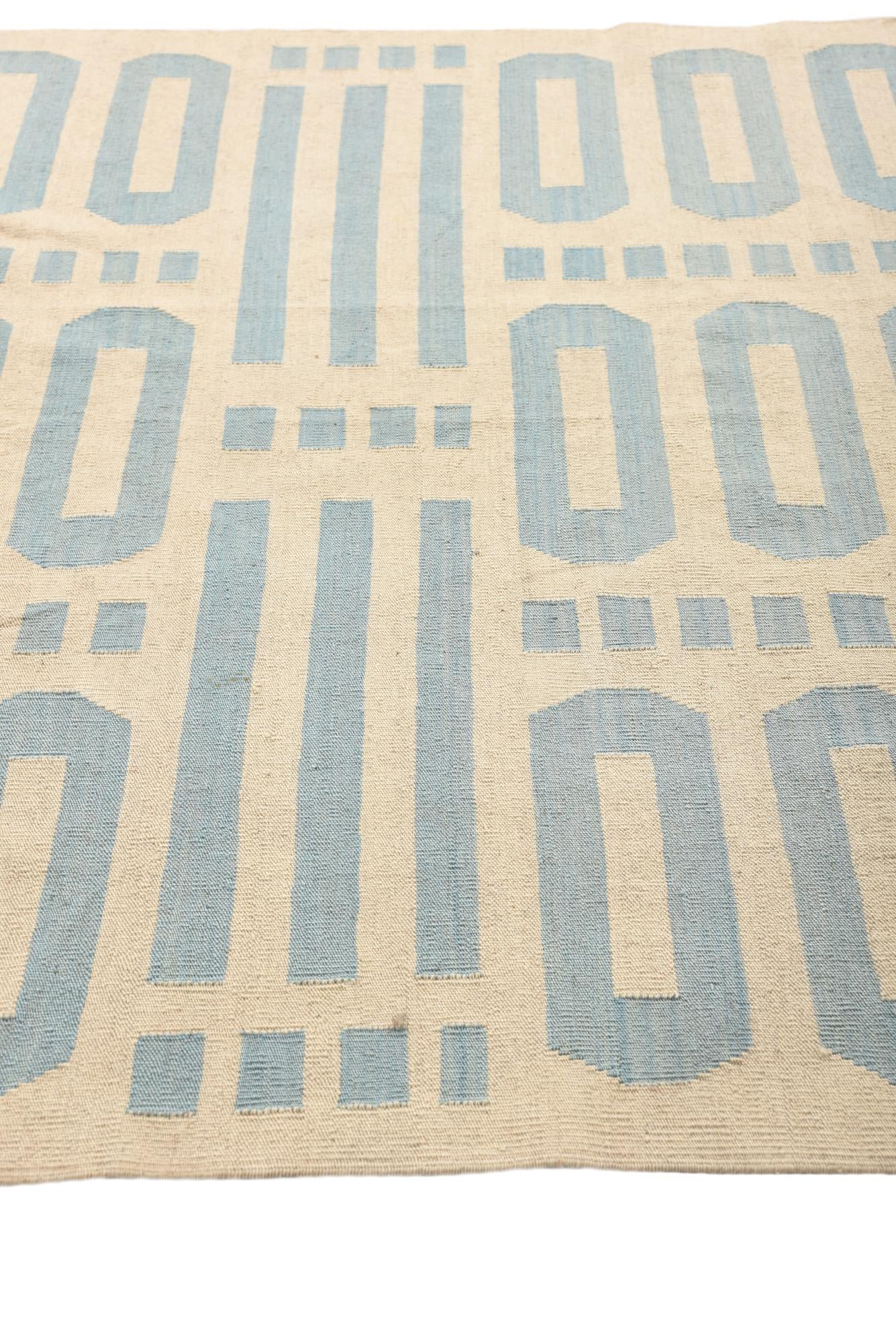 5' 11 x 7' 8 Hand Woven Kilim Modern Wool Rug