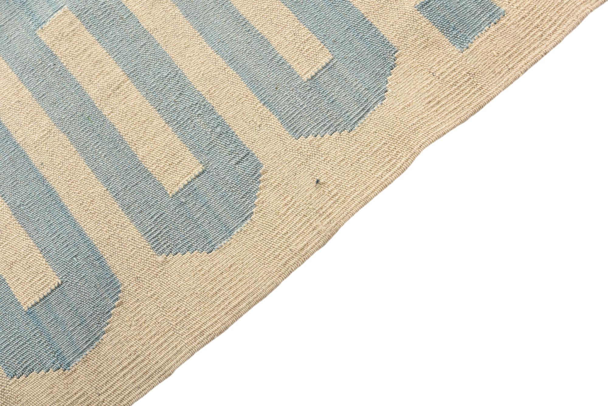 5' 11 x 7' 8 Hand Woven Kilim Modern Wool Rug