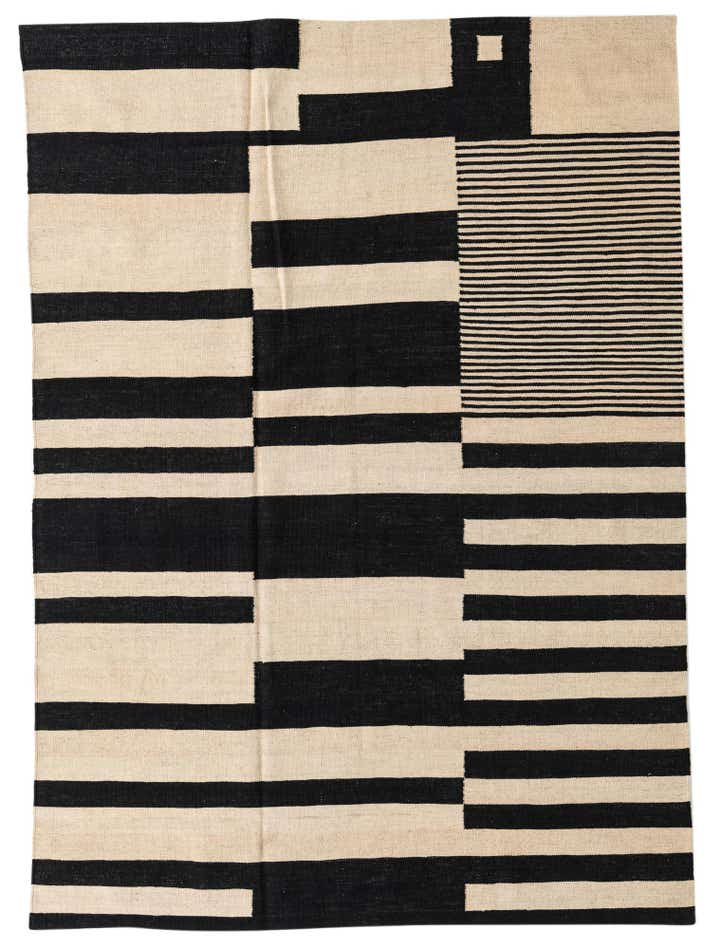 5' 8 x 7' 9 Hand Woven Kilim Modern Wool Rug