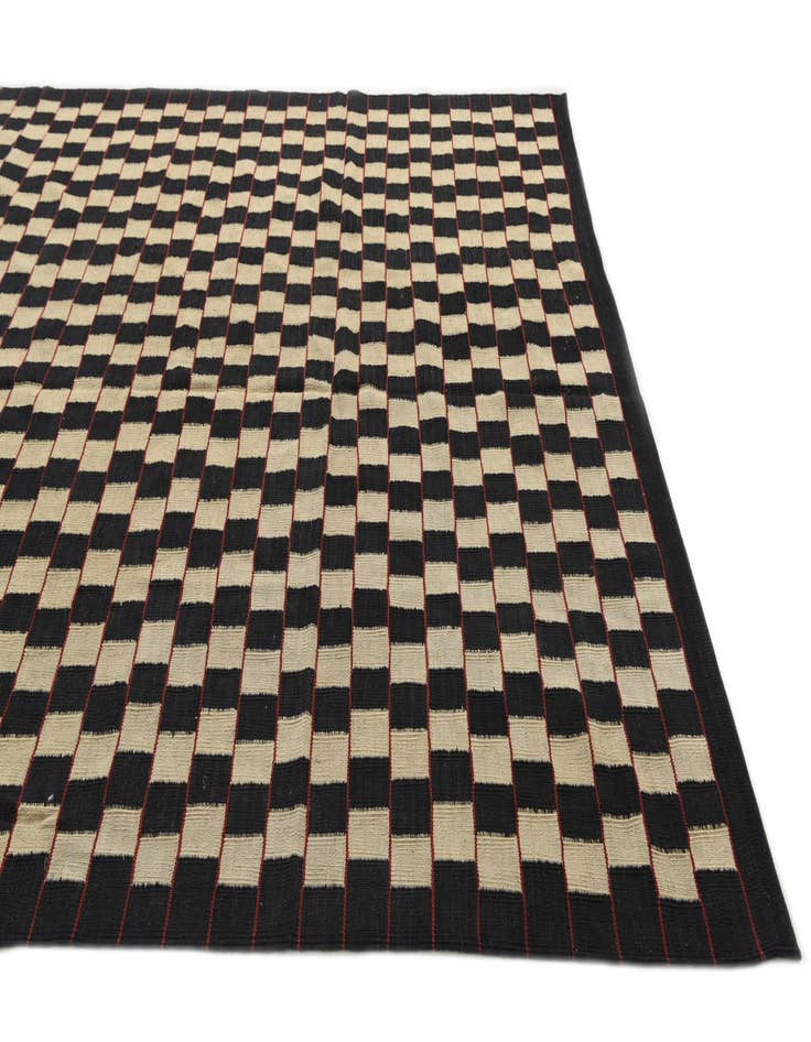 Detail image of 6' 9 x 9' 6 Hand Woven Kilim Modern Wool Rug