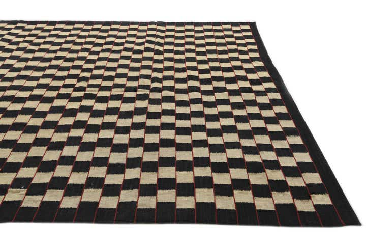 6' 9 x 9' 6 Hand Woven Kilim Modern Wool Rug