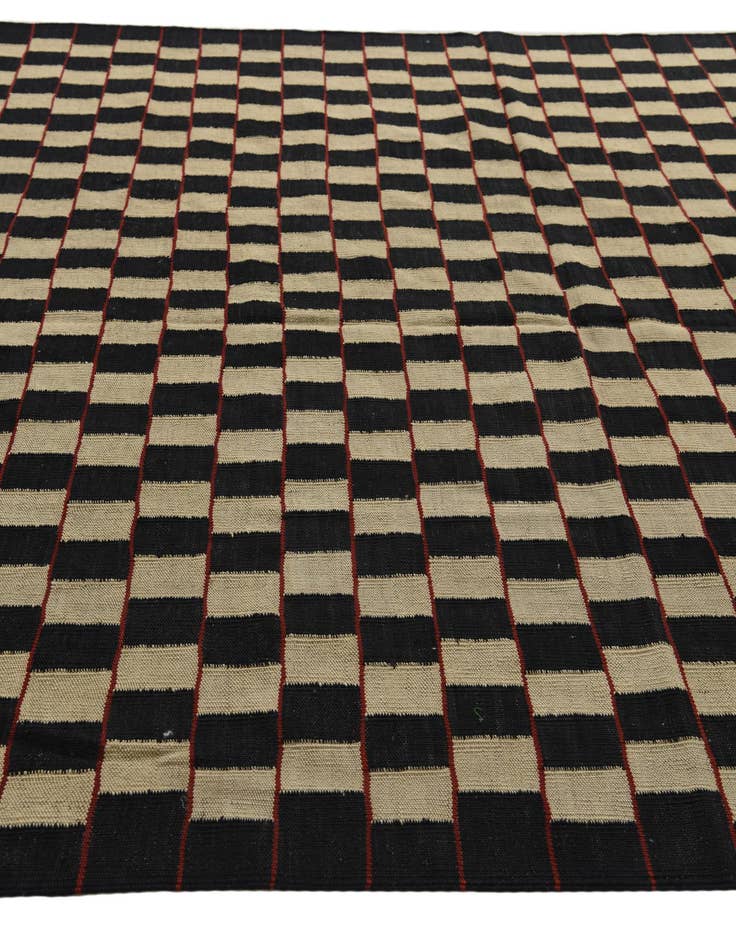 Detail image of 6' 9 x 9' 6  Hand Woven Kilim Modern Wool Rug