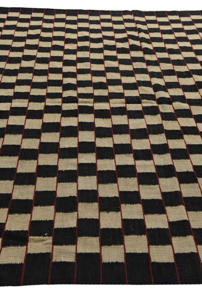 6' 9 x 9' 6 Hand Woven Kilim Modern Wool Rug