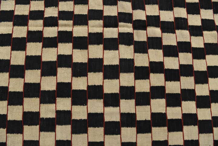 6' 9 x 9' 6 Hand Woven Kilim Modern Wool Rug