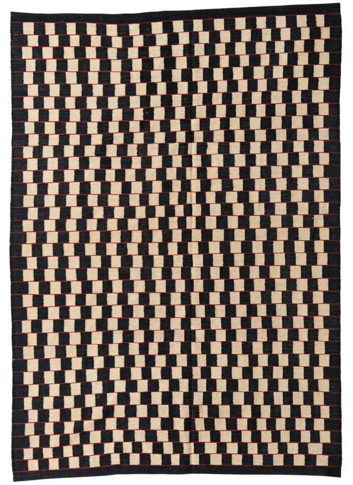 6' 9 x 9' 6 Hand Woven Kilim Modern Wool Rug