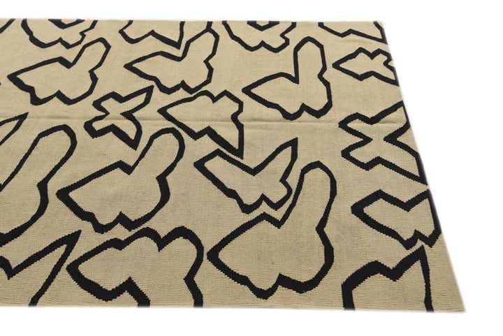 5' 1 x 6' 5 Hand Woven Kilim Modern Wool Rug